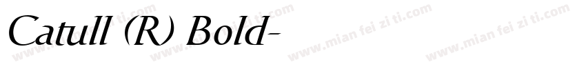 Catull (R) Bold字体转换